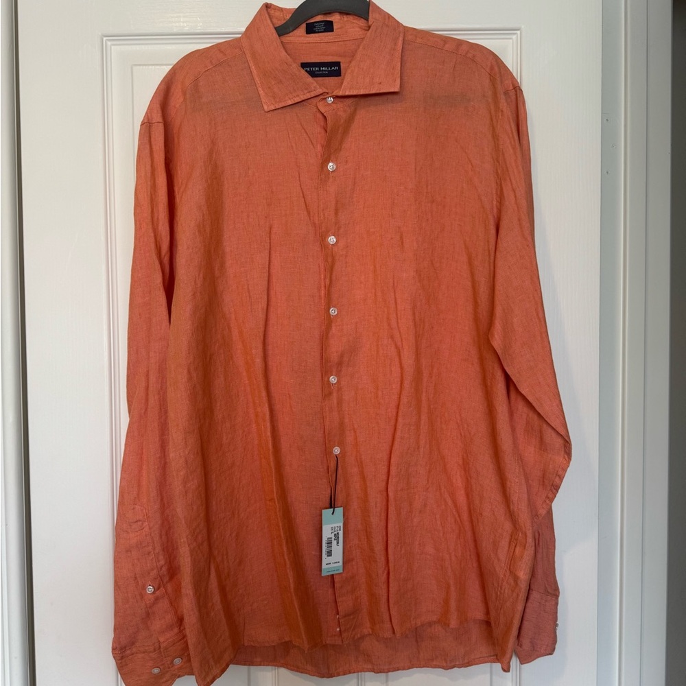 Peter Millar linen long sleeve shirt